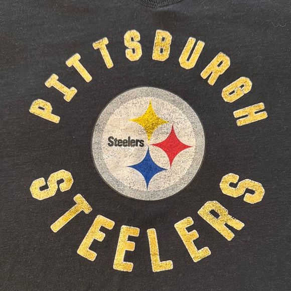 Pittsburgh Steelers Girls Black and Yellow T-Shirt size youth large - Picture 3 of 5